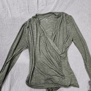 Athleta Odyssey Wrap Blouse - Green